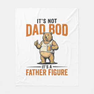 Funny Dad Bod Father Figure Bear Beer Shirt_1 Fleece Blanket