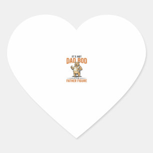 Funny Dad Bod Father Figure Bear Beer Shirt_1 Heart Sticker