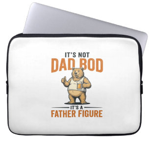 Funny Dad Bod Father Figure Bear Beer Shirt_1 Laptop Sleeve