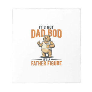 Funny Dad Bod Father Figure Bear Beer Shirt_1 Notepad