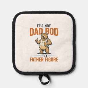 Funny Dad Bod Father Figure Bear Beer Shirt_1 Pot Holder