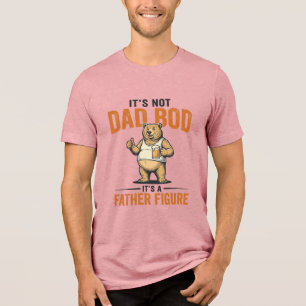 Funny Dad Bod Father Figure Bear Beer Shirt_1 Tri-Blend Shirt