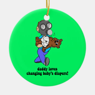 Funny dad ceramic ornament