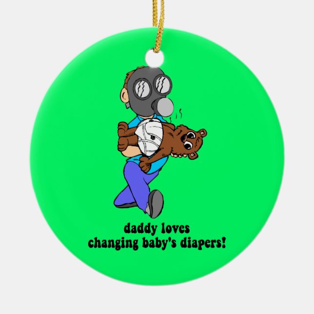 Funny dad ceramic ornament (Front)