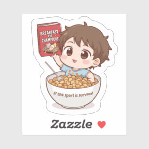 Funny Dad Cereal Survival Sticker