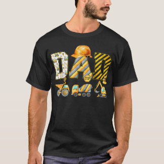 Funny Dad Construction Excavator Matching Family T-Shirt