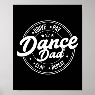 Funny Dad Dance Retro Proud Dancer Dancing Father' Poster