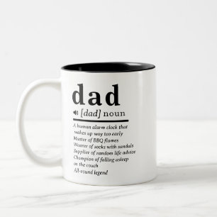 Funny Dad Definition Custom Two-Tone Coffee Mug
