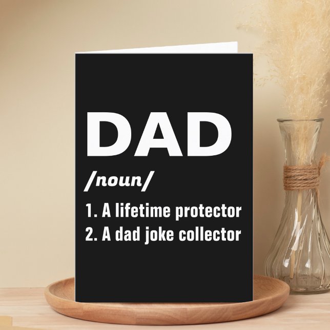 Funny Dad Definition Happy Father's Day Thank You Card (Funny Dad Definition Father's Day 
)