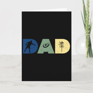 Funny Dad Disc Golf Player Sport Fathers Day Vinta Card