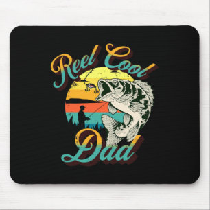 Funny Dad Fathers Day Gift Real Cool Dad Fishing  Mouse Pad