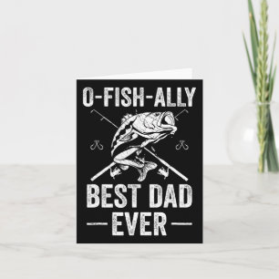 Funny Dad Fish B Fishing Father  Card