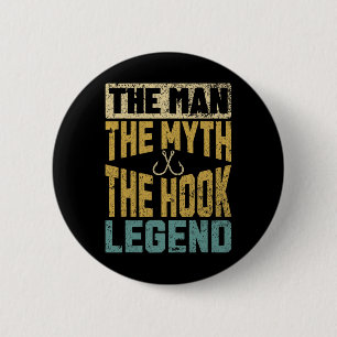 Funny Dad Fishing Man Myth Hook Legend Fisherman F 6 Cm Round Badge