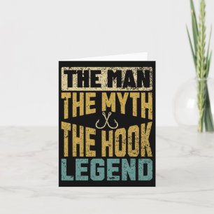 Funny Dad Fishing Man Myth Hook Legend Fisherman F Card