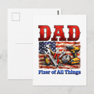Funny Dad Fixer Of All Things Postcard
