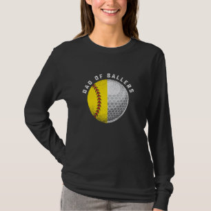 Funny Dad  From Son Daughter Kids Golf Softball Pl T-Shirt
