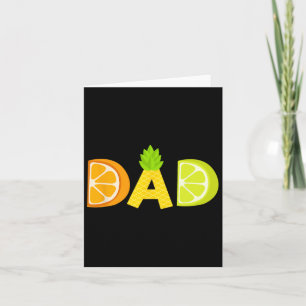 Funny Dad Fruitarian Lover Summer Father Fruit Sli Card