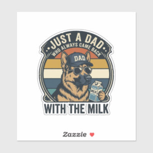 Funny Dad German Shepherd Milk Retro Shirt Design_