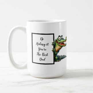 Funny dad gift with funny and quirky alligator  coffee mug