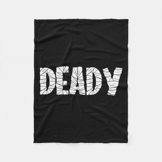 Funny Dad Halloween Deady Mummy Halloween Matching Fleece Blanket (Front)