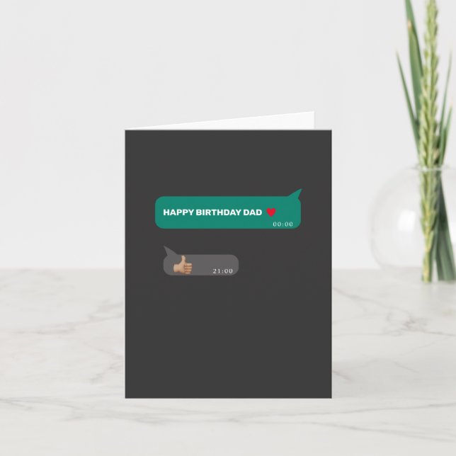 Funny Dad Happy Birthday Wishing card (Front)