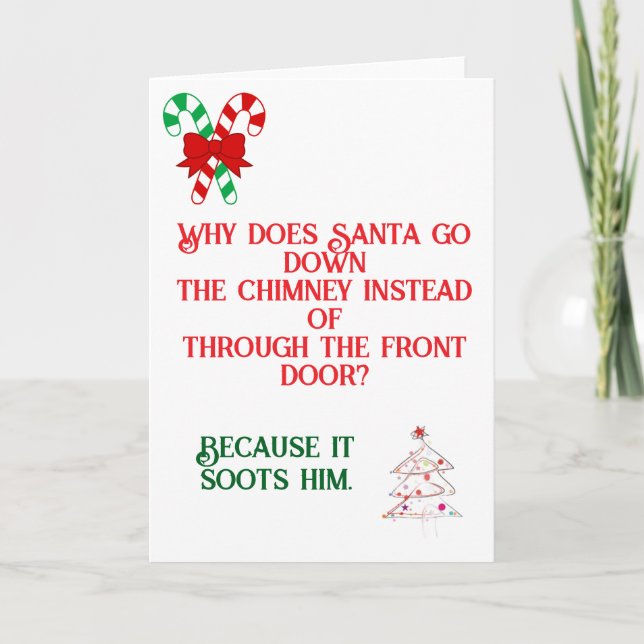 Funny Dad Joke designed Christmas Card (Front)
