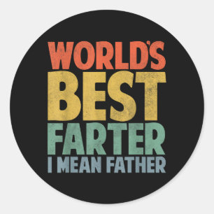 Funny Dad Joke For Dad Papa Daddy Men Fathers Day Classic Round Sticker