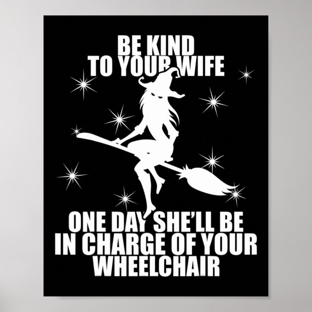 Funny Dad Joke For Married Men Halloween Mean Witc Poster (Front)