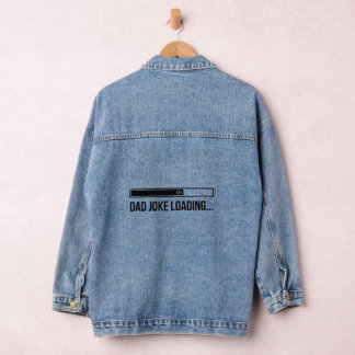 Funny Dad Joke Loading Progress Bar Father's Day Denim Jacket