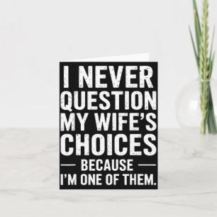 Funny Dad Joke Quote For Husband Fathers Day Tee Card