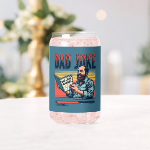 Funny Dad Joke Retro Humour Vintage Aesthetic Can Glass