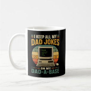 Funny Dad Jokes Dad-A-Base Vintage Father's Day Coffee Mug