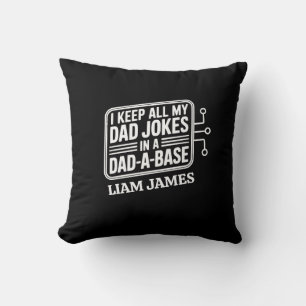 Funny Dad Jokes Fathers day gift for dad Cushion