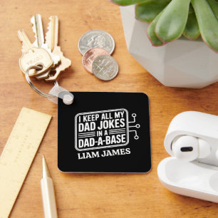 Funny Dad Jokes Fathers day gift for dad Key Ring