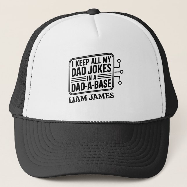 Funny Dad Jokes Fathers day gift for dad Trucker Hat (Front)