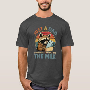 Funny Dad Milk Shirt   Raccoon Design