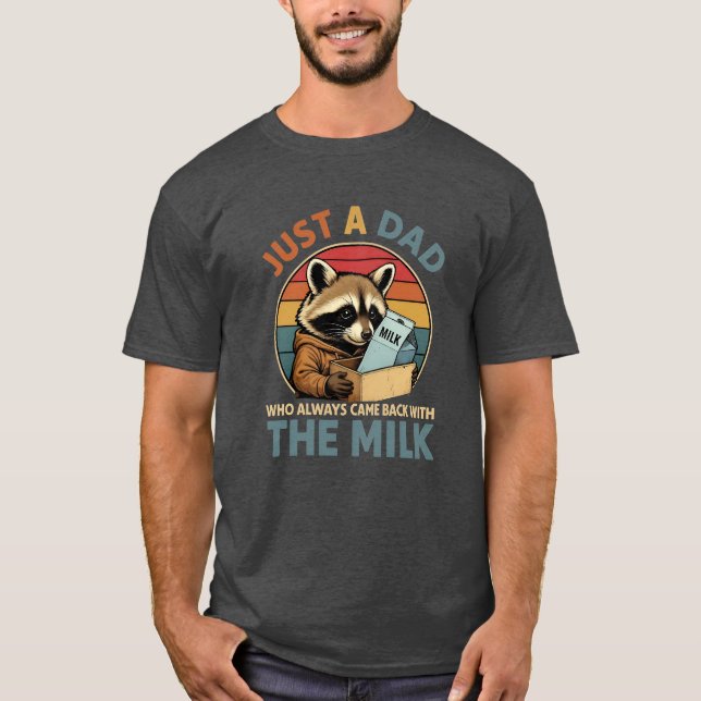 Funny Dad Milk Shirt | Racoon Design (Front)