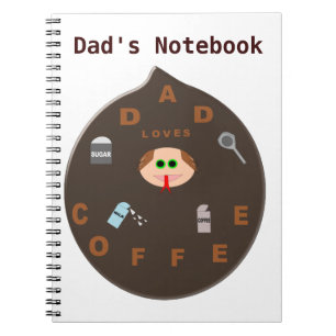 Funny Dad Monster Loves Coffee Customisable N Notebook