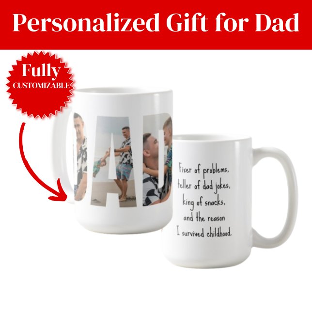 Funny Dad Mug – Fixer of Problems & King of Snacks (Funny Dad Mug – Fixer of Problems & King of Snacks)