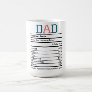 Funny Dad Nutrition Facts Coffee Mug