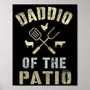 Funny dad of the patio bbq  poster