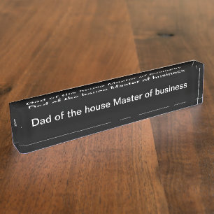 Funny Dad Office Desk Name Plate Present