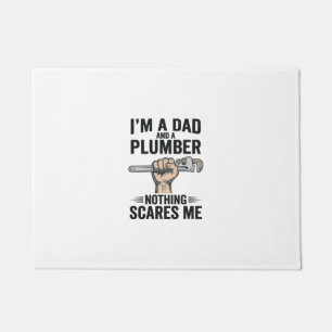 Funny Dad Plumber Vintage Engraving Shirt Design_1 Doormat