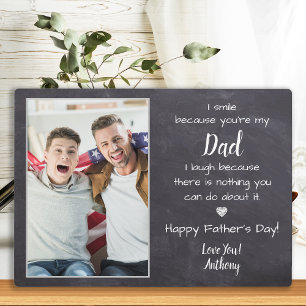 Funny Dad Poem Personalised Photo Father's Day Plaque