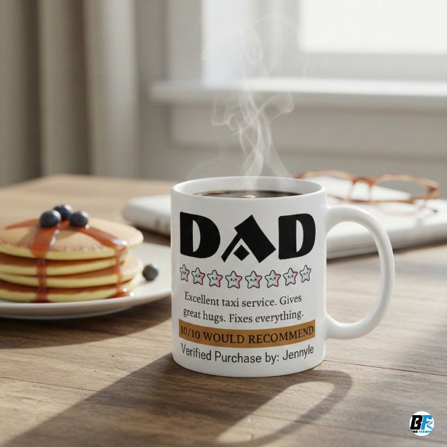 Funny Dad Review 10/10 Would Recommend Personalize Coffee Mug (Creator Uploaded)