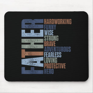 Funny Dad Saying Gift Birthday for Men Husband Mouse Pad