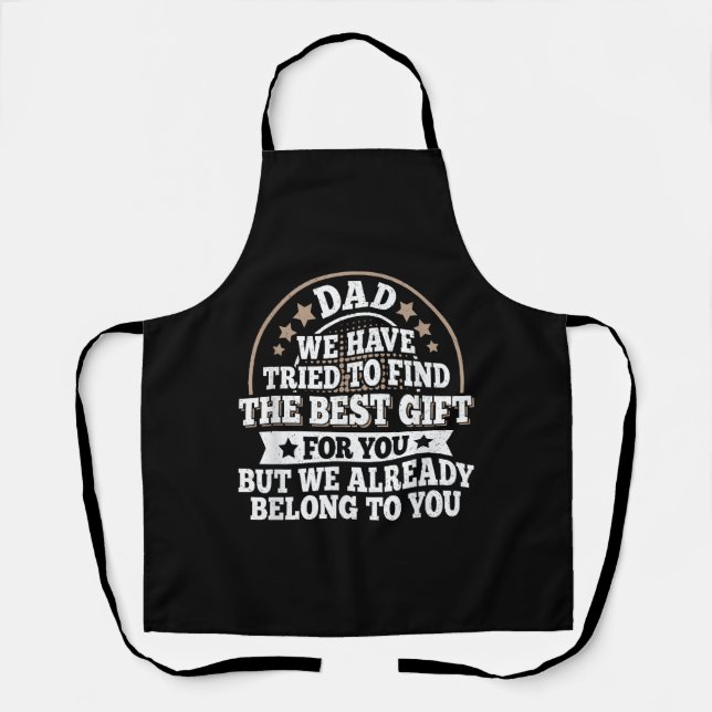 Funny Dad Saying Graphic Vintage Papa Father Apron (Front)