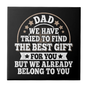 Funny Dad Saying Graphic Vintage Papa Father Ceramic Tile