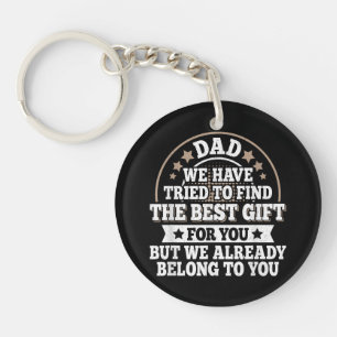 Funny Dad Saying Graphic Vintage Papa Father Key Ring