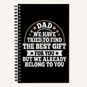 Funny Dad Saying Graphic Vintage Papa Father Notebook